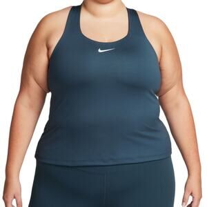 Nike Mid Support Padded Sports Bra Tank Top Deep Jungle 1X,runs big see below